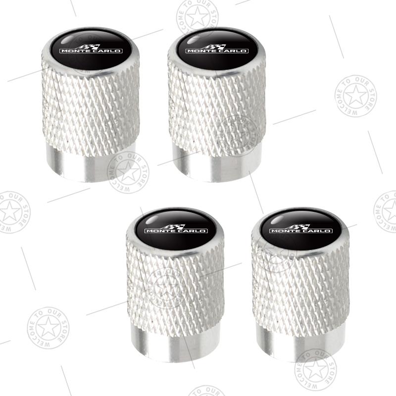 4pcs Monte Carlo Racing Flag Logo Car Wheel Tire Valve Caps Air Stem Aluminum Accessories For Skoda Kamiq Superb Octavia Rapid OO444