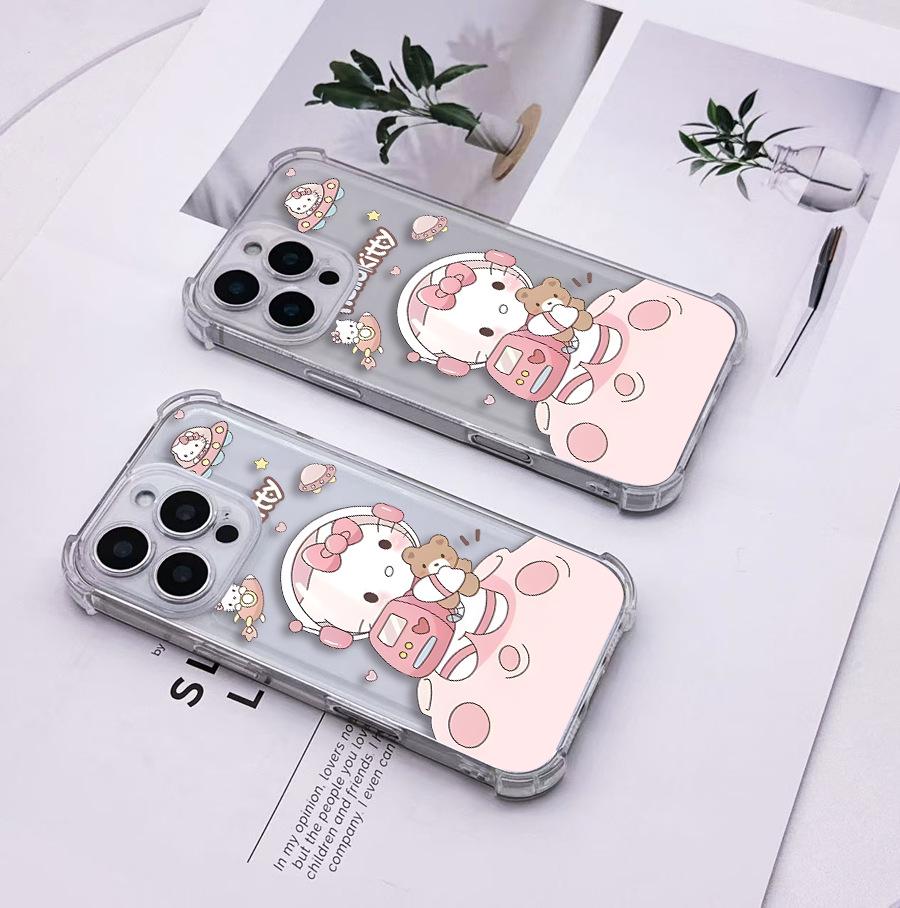 Чехол KT Cat для iPhone (iPhone 15/14/13/12/11 Pro) - Милый, Ударопрочный, Хит продаж.
