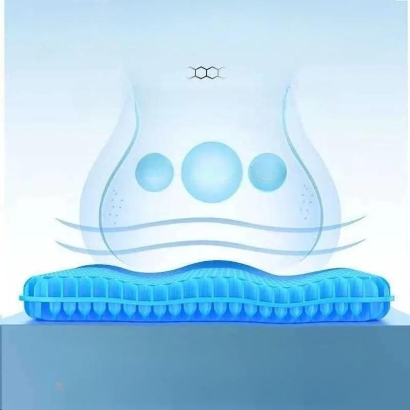 Breathable Cooling Gel Car Seat Cushion Universal Comfort Pad for Office Chair Home Car and Truck Seats Support