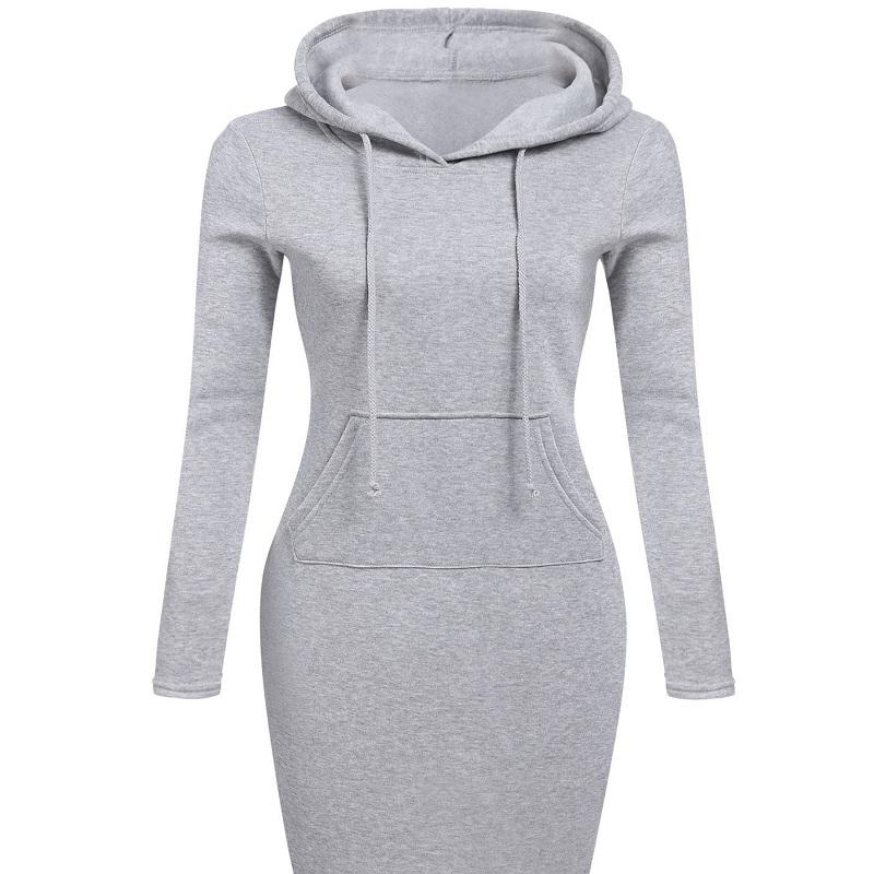 Черный Розовый Коричневый Серый Женское Платье Осенние Женские Платья С Капюшоном Женские Толстовки Женские Толстовки Платье