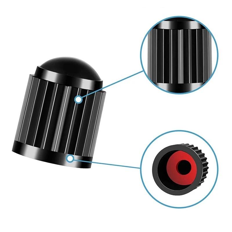 Tyre Valve Caps Plastic Tyre Wheel Stem Air Valve Cap Rubber Ring Covers Auto Truck Bike MTB Dust Dustproof Caps