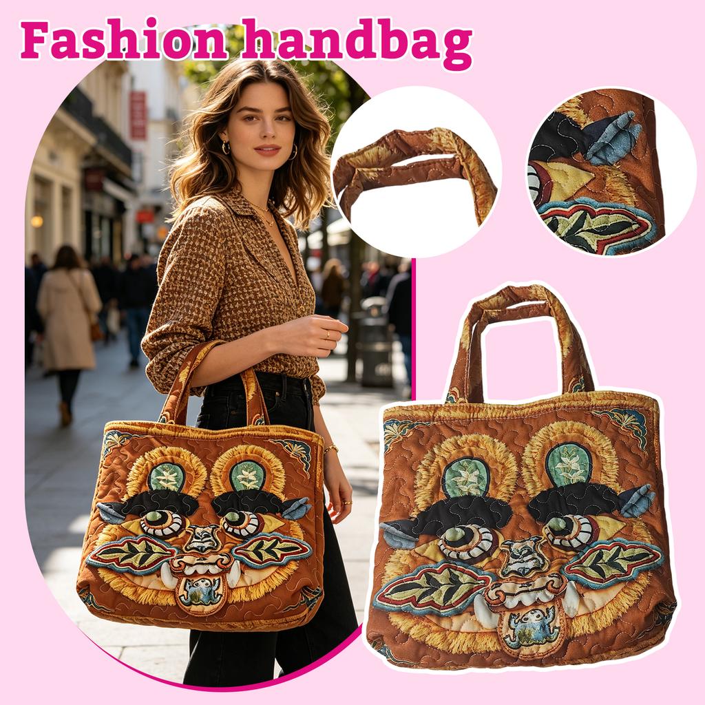 Canvas Tote Bag with Digital Floral Print Unique Artistic Design Sturdy Fabric Handles Lightweight and Durable Everyday Use Carryall