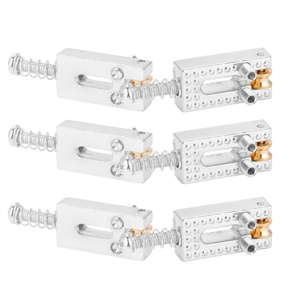 6pcs Metal Roller Bridge Saddles Roller Bridge Guitar Repair Parts Guitar Saddles Electric Guitar