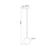 Lampa Wisząca Minimalistyczna Szklana Biała Kula Czarna 1Xe14 10W Dorado Light Prestige