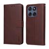 For Motorola Edge 60 5G/60 Fusion 5G PU Leather Wallet Case ENKAY HAT PRINCE Phone Stand Cover with Tempered Glass