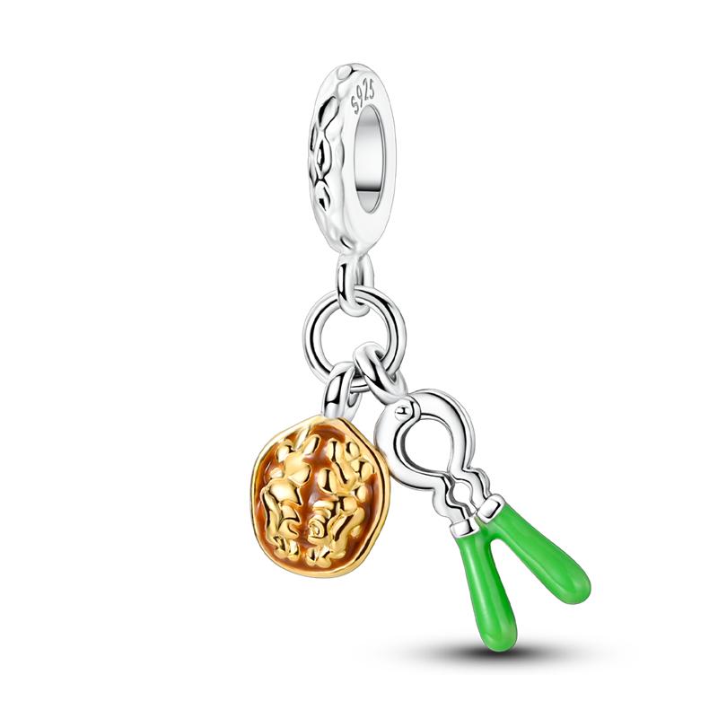 copper Colorful Charm Bead Charms Bead Sparkling Inlaid Zirconium Pendants Compatible With Authentic Accessories Bracelets Jewellery Gift