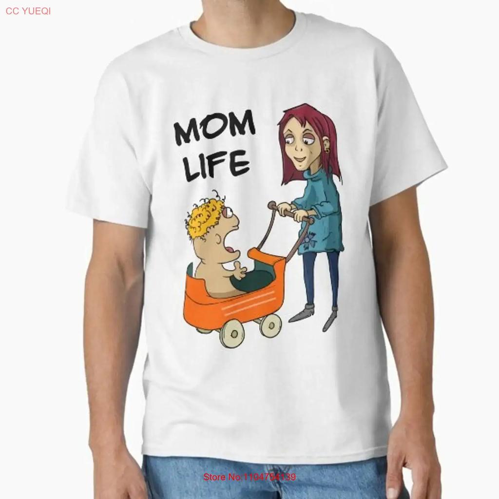 MOM LIFE A Pushes Screaming Child In T Shirt Made US AUS Size S 2XL vintage Washed Top For Everyday Wear Unisex homme