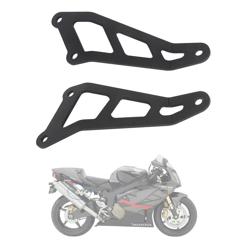 MOTO4U For Honda VTR1000 SP 2pcs Motorcycle Aluminum Exhaust Hanger Bracket Exhaust Bracket Accessories Muffler Support