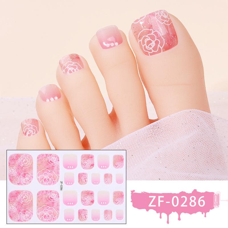 New Foot Stickers, Nail Art Stickers, Waterproof Onion Powder 5D Imitation Diamond Toenail Stickers
