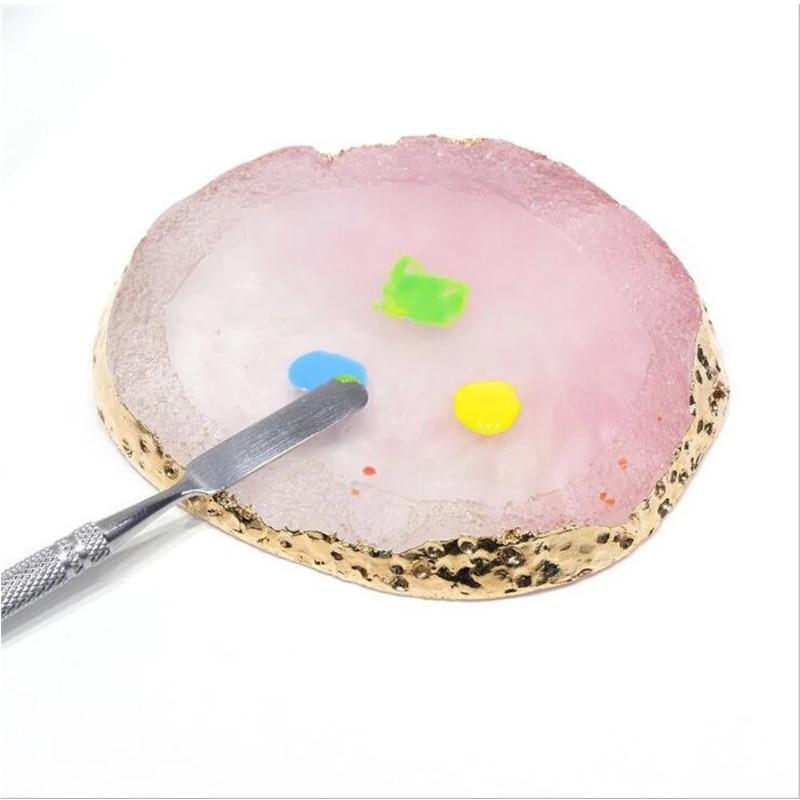 Палитра геля для рисования на ногтях из смолы, аксессуары для маникюра своими руками, инструменты, лак Golden Edge, агатовая смесь, перемешивание, кристалл, драгоценный камень