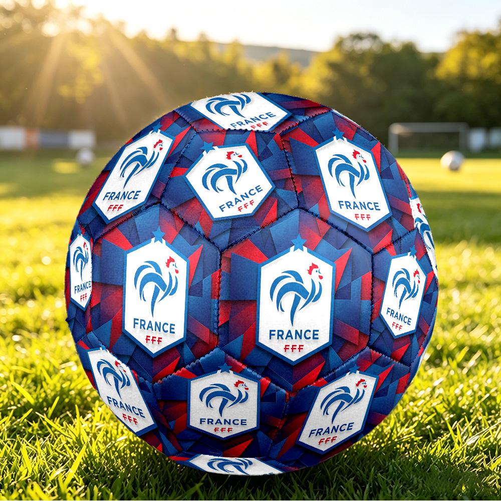 France Football Напечатанный Размер 5 Футбольный Мяч Износостойкий Стандартный Тренировочный Мяч для Взрослых Подарок для Фанатов для Матчей в Помещении и на Открытом Воздухе Спортивный
