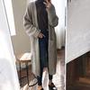 Длинный кардиган женский Harajuku свободный вязаный свитер повседневная черная куртка большого размера пальто и верхняя одежда