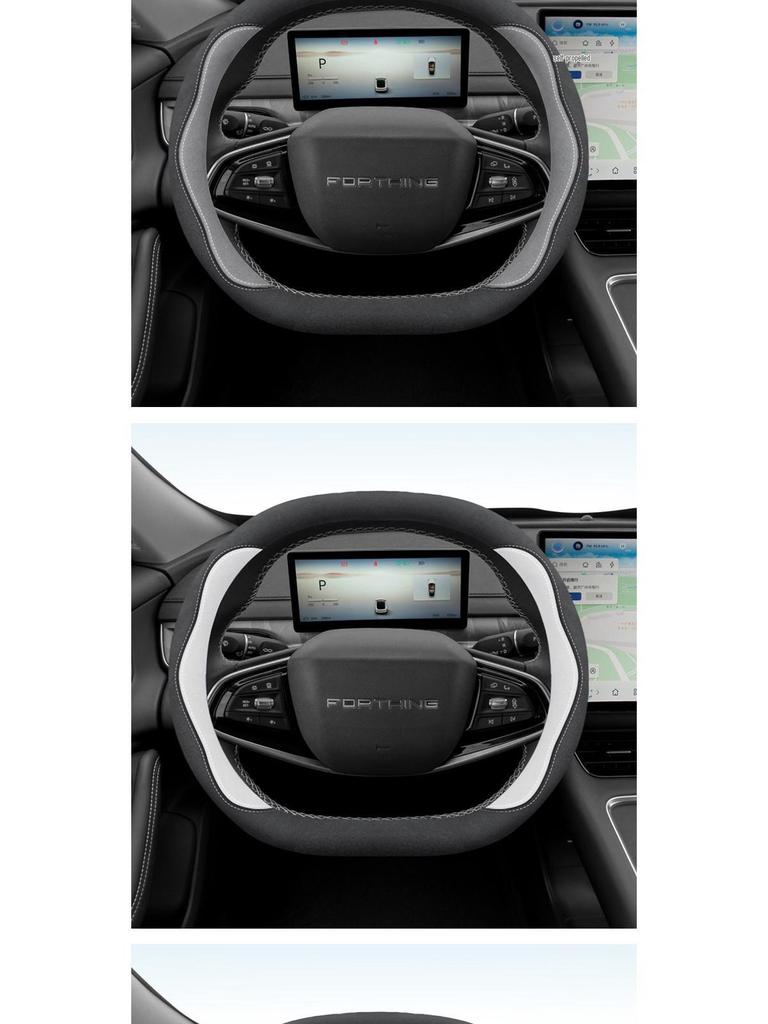 Кожаная оплетка на руль для Dongfeng Fengxing Hai S7, Противоскользящая, Замшевая, Всесезонная защита