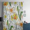 Ручной рисунок дикой розы, цветок нарцисса, прозрачные шторы для гостиной, современная мода, занавески с балдахином для кухни, тюлевые шторы