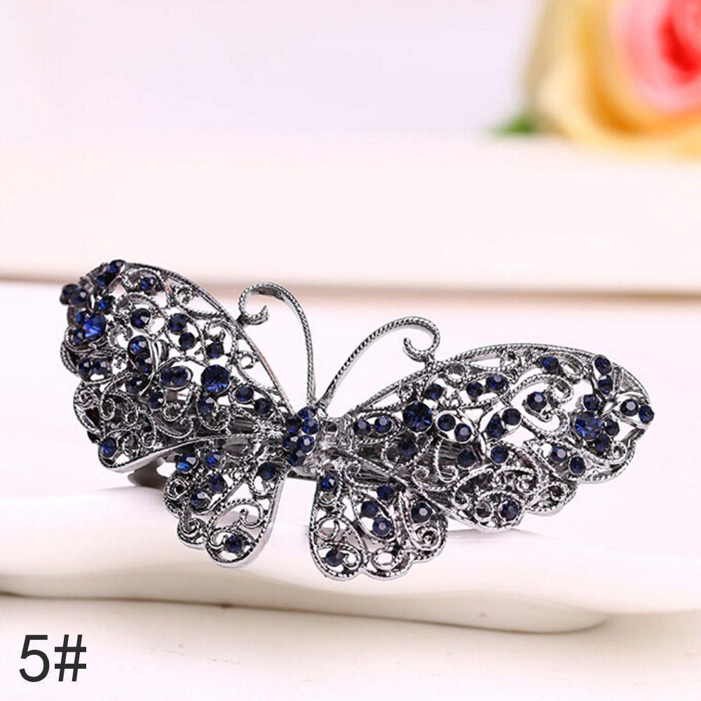 Ретро Винтаж Металл Кристалл Стразы Цветы Шпилька Бантик Заколка Бабочка Заколка Для Волос