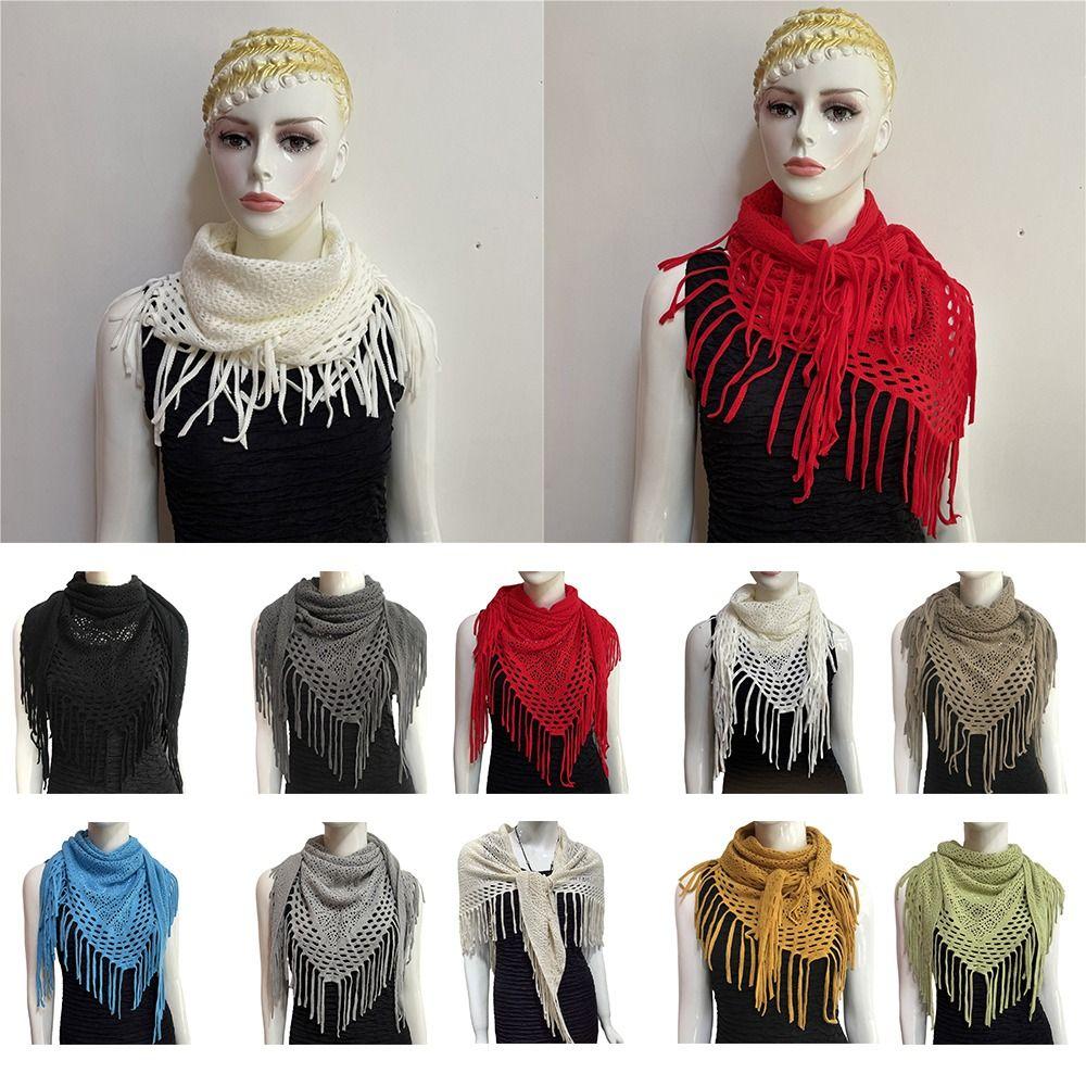 Windproof Thermal Neck Warmer Bib Temperament Cardigan Triangle Scarves Shawl Women Lady Girl