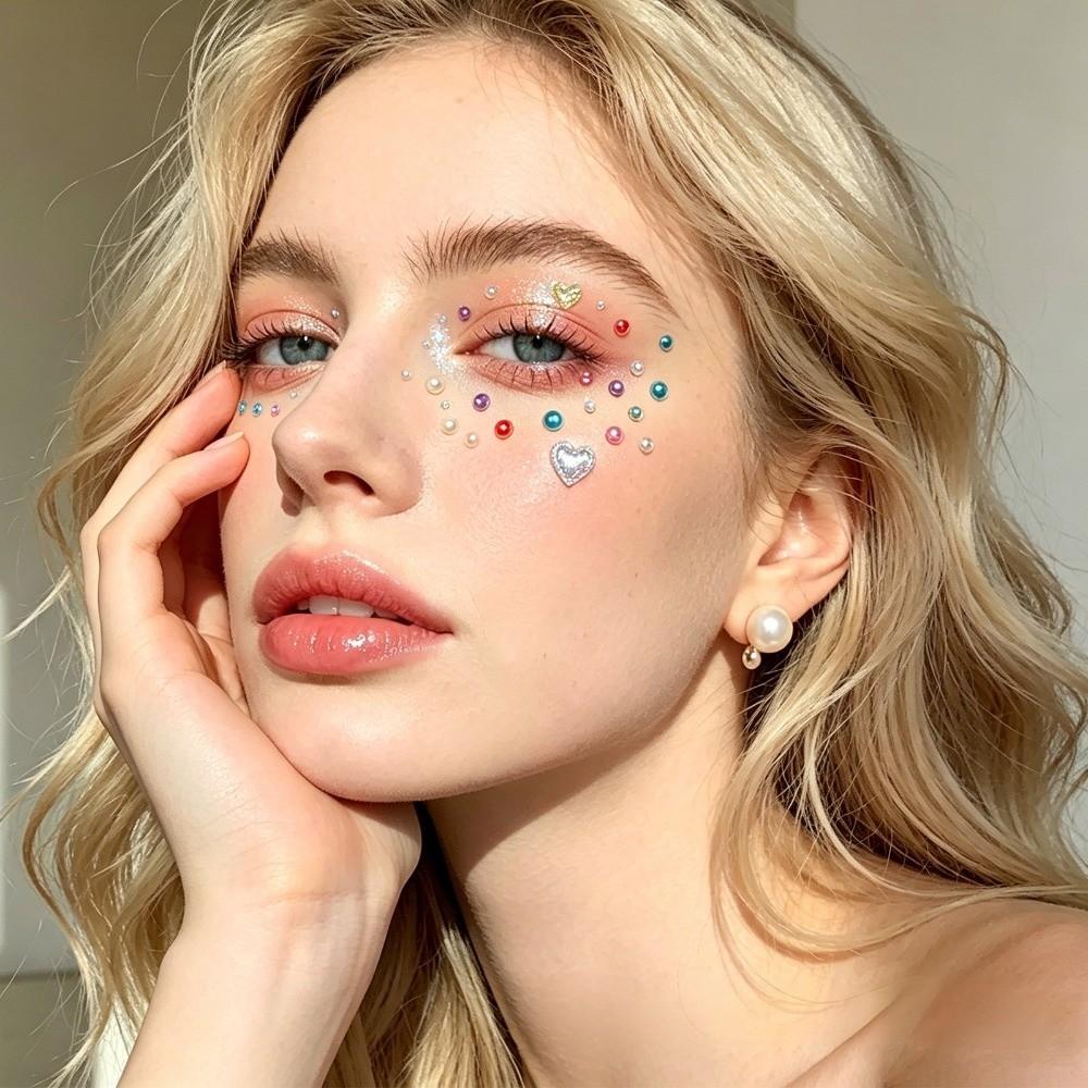 3D Resin Bedazzling Sticker Makeup Crystal Gem Sticker Face Eye Jewels Sticker Festival