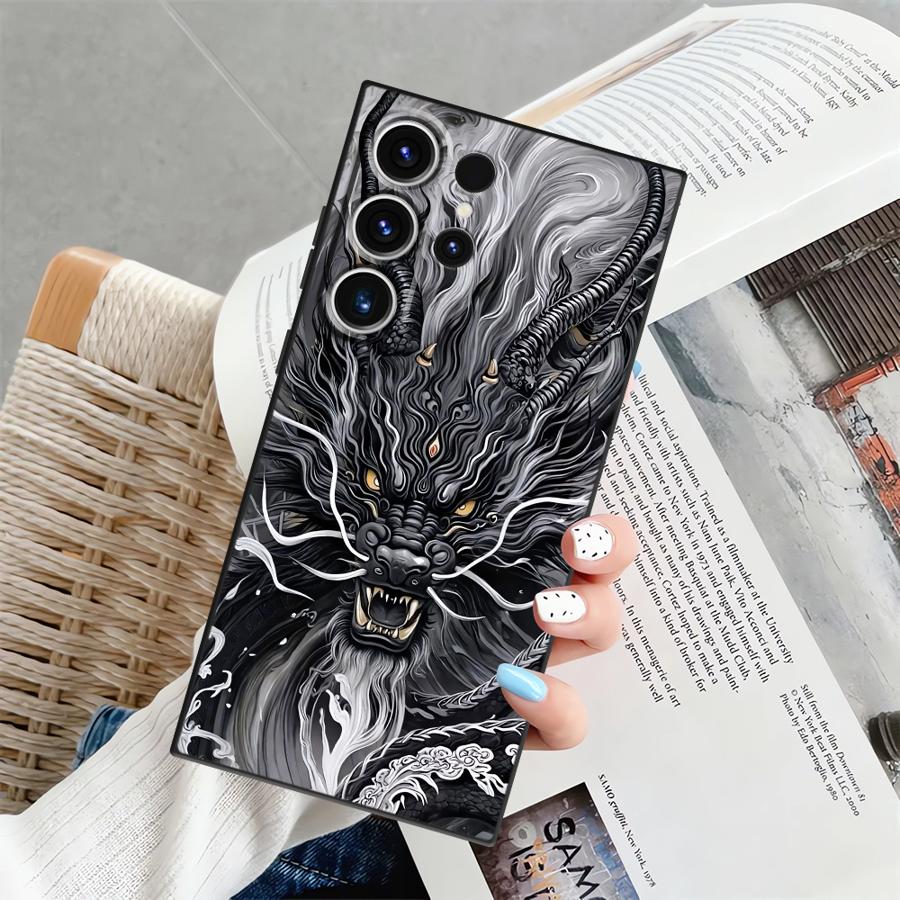 Чехол Дракон Тигр для Samsung Galaxy S25 Ultra S10 S9 Note 20 Ultra 8 9 10 S21 FE S24 Plus S20 S23 Крутой Funda Чехол для телефона