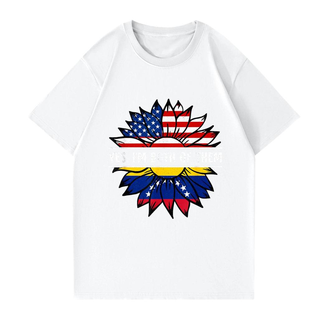 Женская и мужская модная футболка с круглым вырезом, повседневная, с принтом, с коротким рукавом