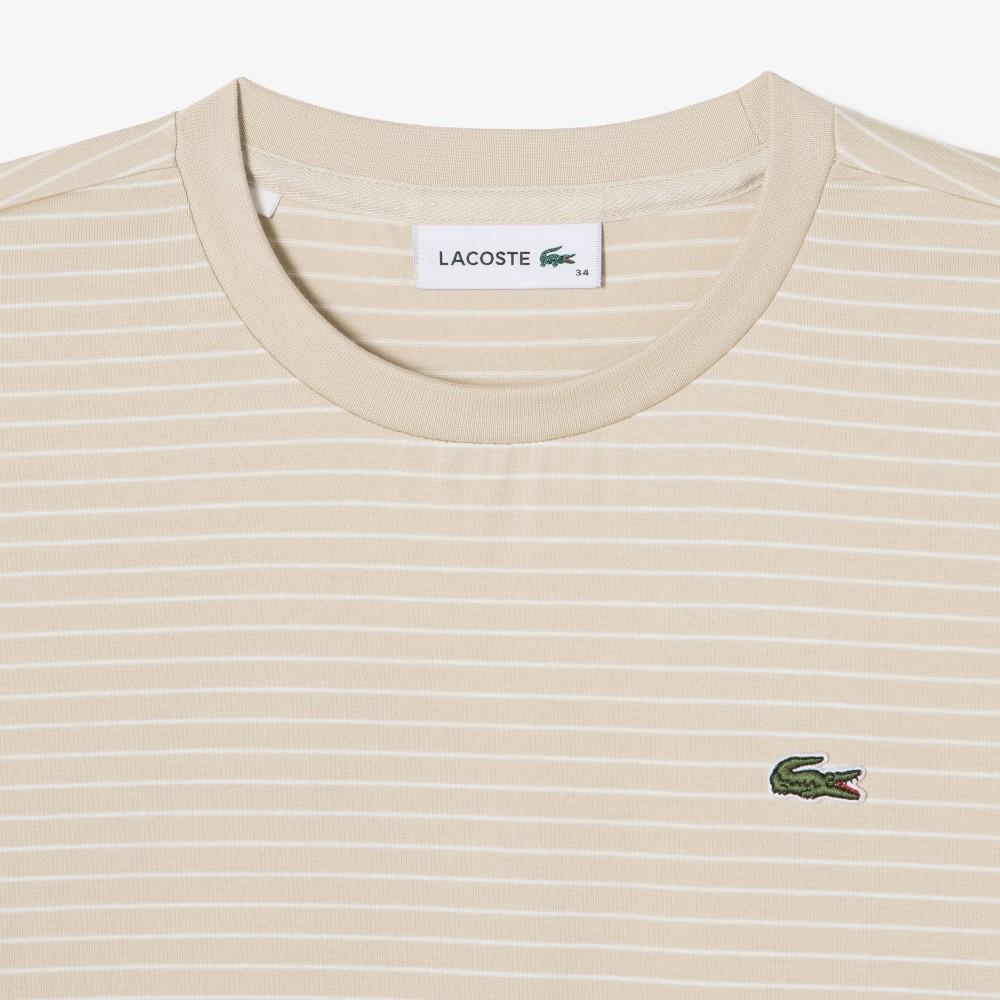 Lacoste Женская полосатая футболка с длинным рукавом и лентой TF932E-56GX6F