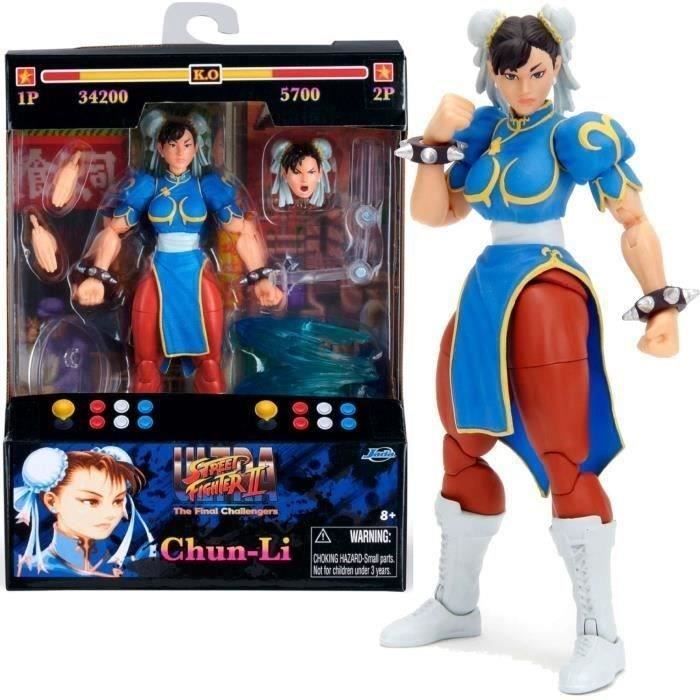 Jada - Street Fighter - Chun Li - Figurine Articulée 15 Cm - Accessoires Amovibles - Dès 8 ans