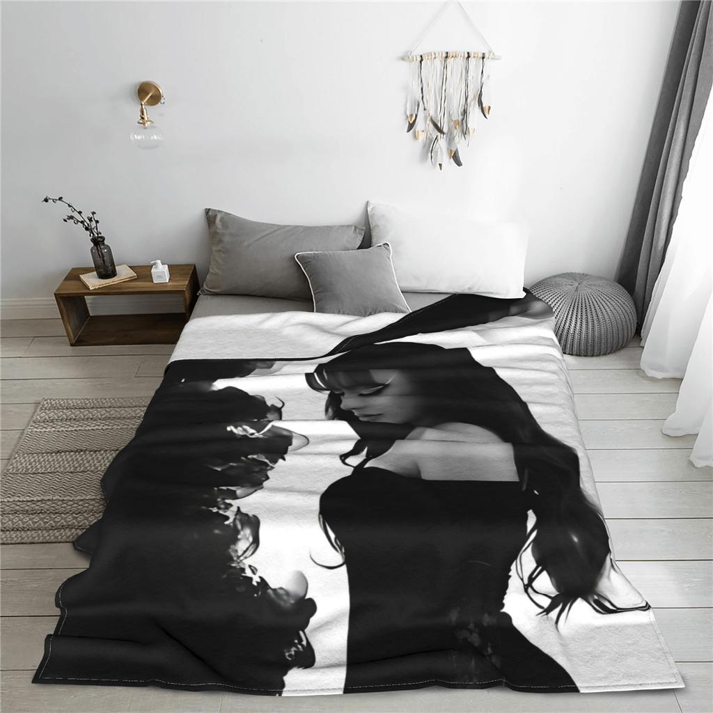 Ayliva Pop Singer Music Blanket Flannel Novelty Breathable Throw Blankets for Home Restaurant Summer,