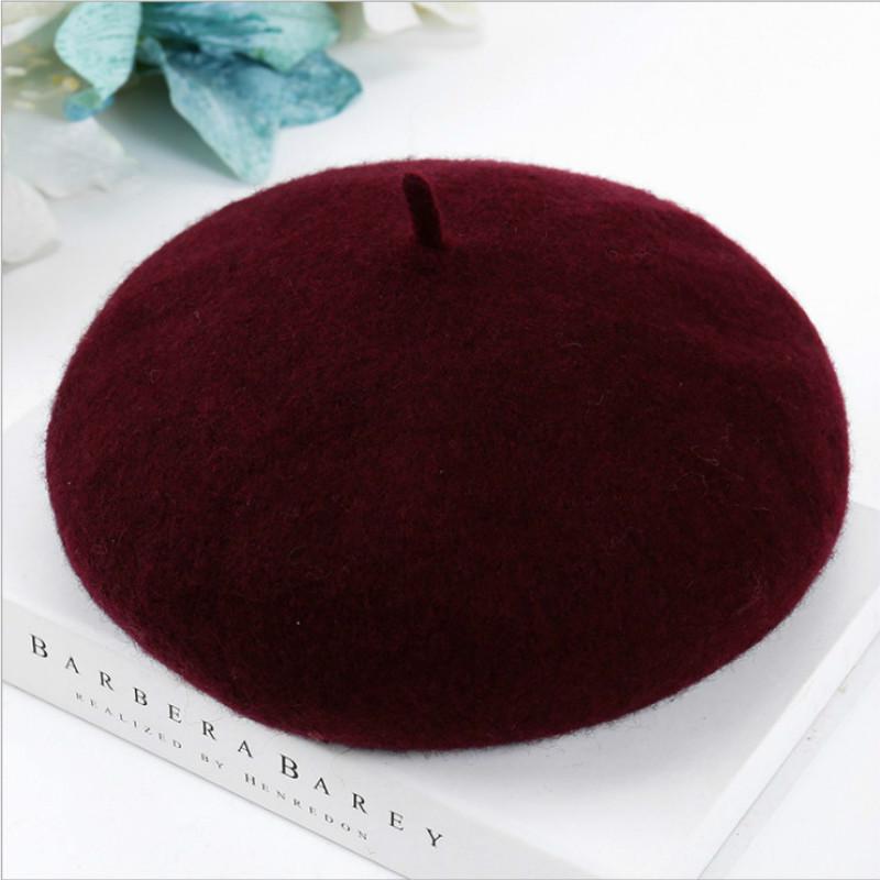 Women Winter Fashion Hats Warm Wool Sweet Beret French Artist Beanie Cap