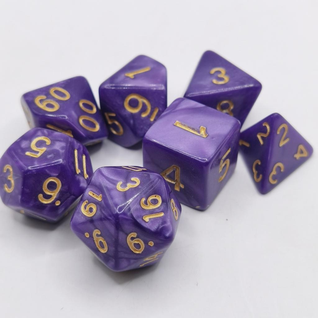 7 шт./лот, многогранные игральные кости из смолы D&D D4 D6 D8 D10 D% D12 D20, многогранные игральные кости TRPG, настольные игры