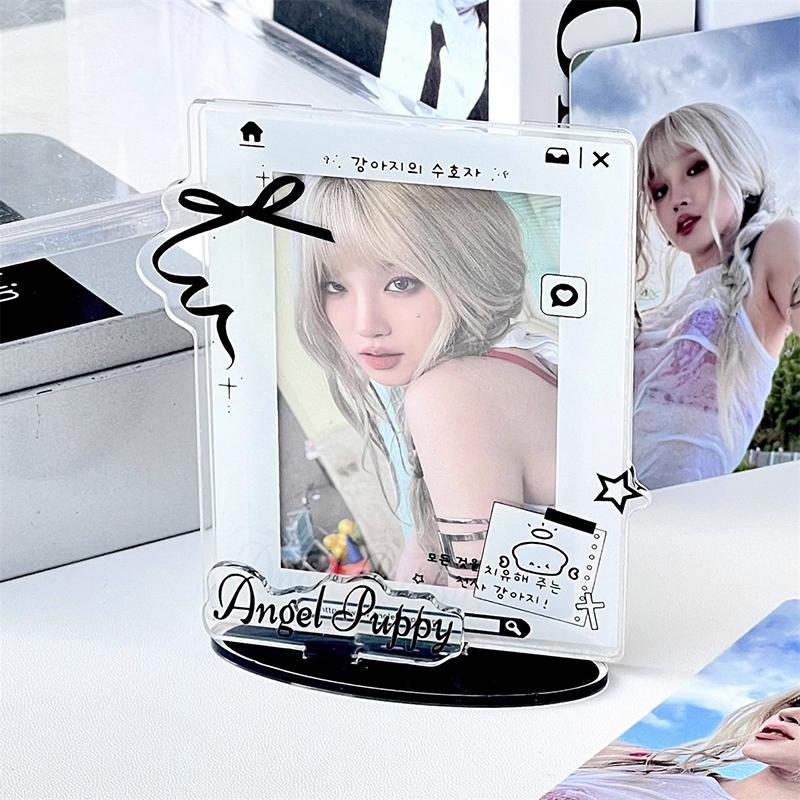 Держатель для фотокарточек Hello Kitty 3 дюйма Kpop Карточки Акриловая подставка для дисплея Милая фоторамка KT Мультяшный стиль Защитные подставки для фотокарточек