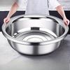 1-2pcs Large Stainless Steel Basin and Thick Washbasin, 36cm/14inch Extra Large Kitchen Vegetable Wash Basin