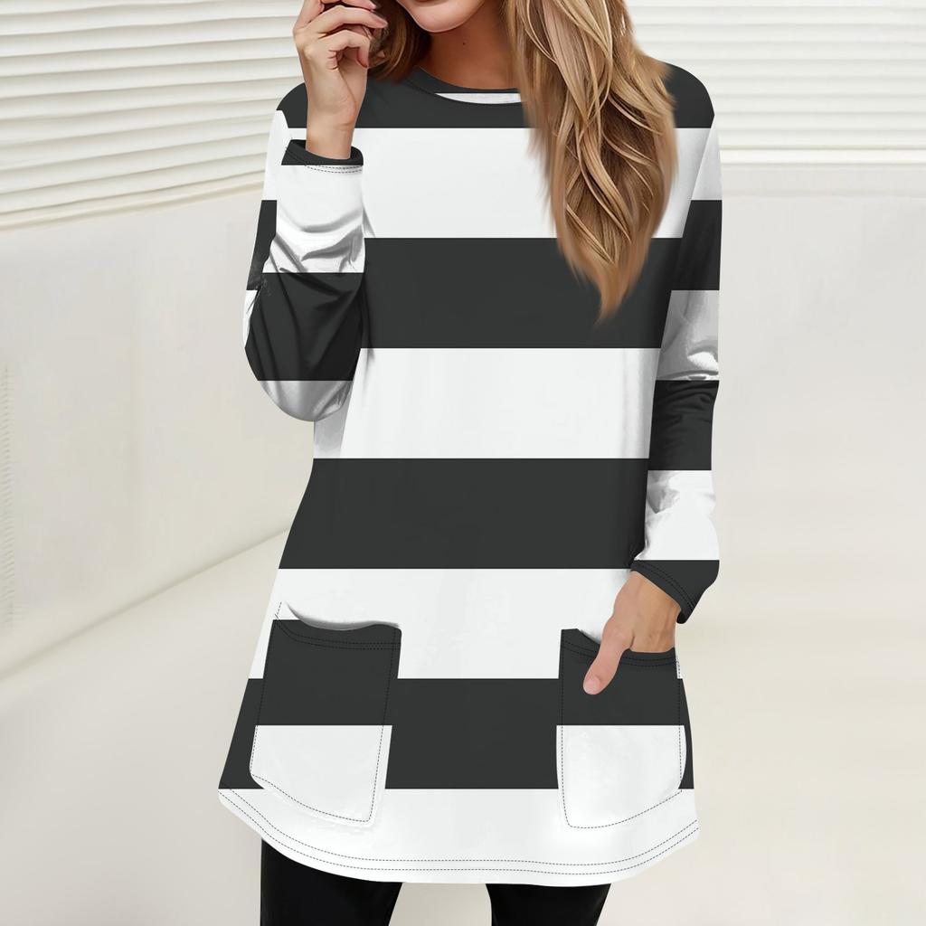 Женская толстовка, пуловер, спортивная одежда, карман, принт, повседневный топ с круглым вырезом и длинными рукавами