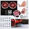 Lubonarie Mini 4WD First Try Parts Set Motor Course Bearing Roller Mini 4WD Slot Car Tuning Parts (Black Red)