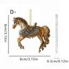 Elegant 2D Acrylic Horse Pendant-Versatile Hanging Ornament for Car Mirror,Christmas Tree&Home Decor,Ideal Gift for Animal