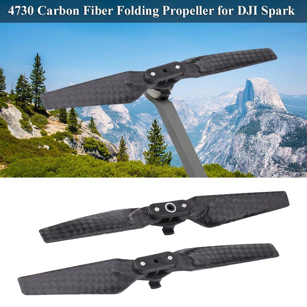 2 Pairs Foldable Carbon Fiber Propellers Blades Drone Quadcopter Accessory For DJI Spark