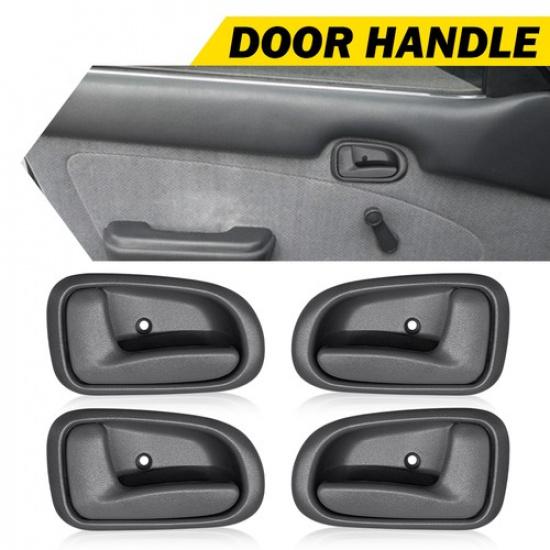 Fits 1993-1997 Geo Prizm 4Pcs Gray Car Inner Door Handle Driver Passengr Side US