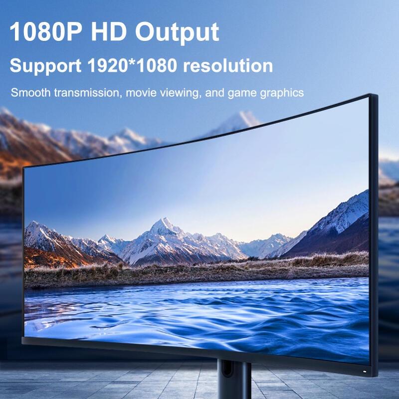 HdoorLink Кабель-адаптер VGA 1080P, преобразователь HDMI в VGA, видео-аудиокабель для переключателя PS3/4, монитор ноутбука, телевизор, совместимый с HDMI