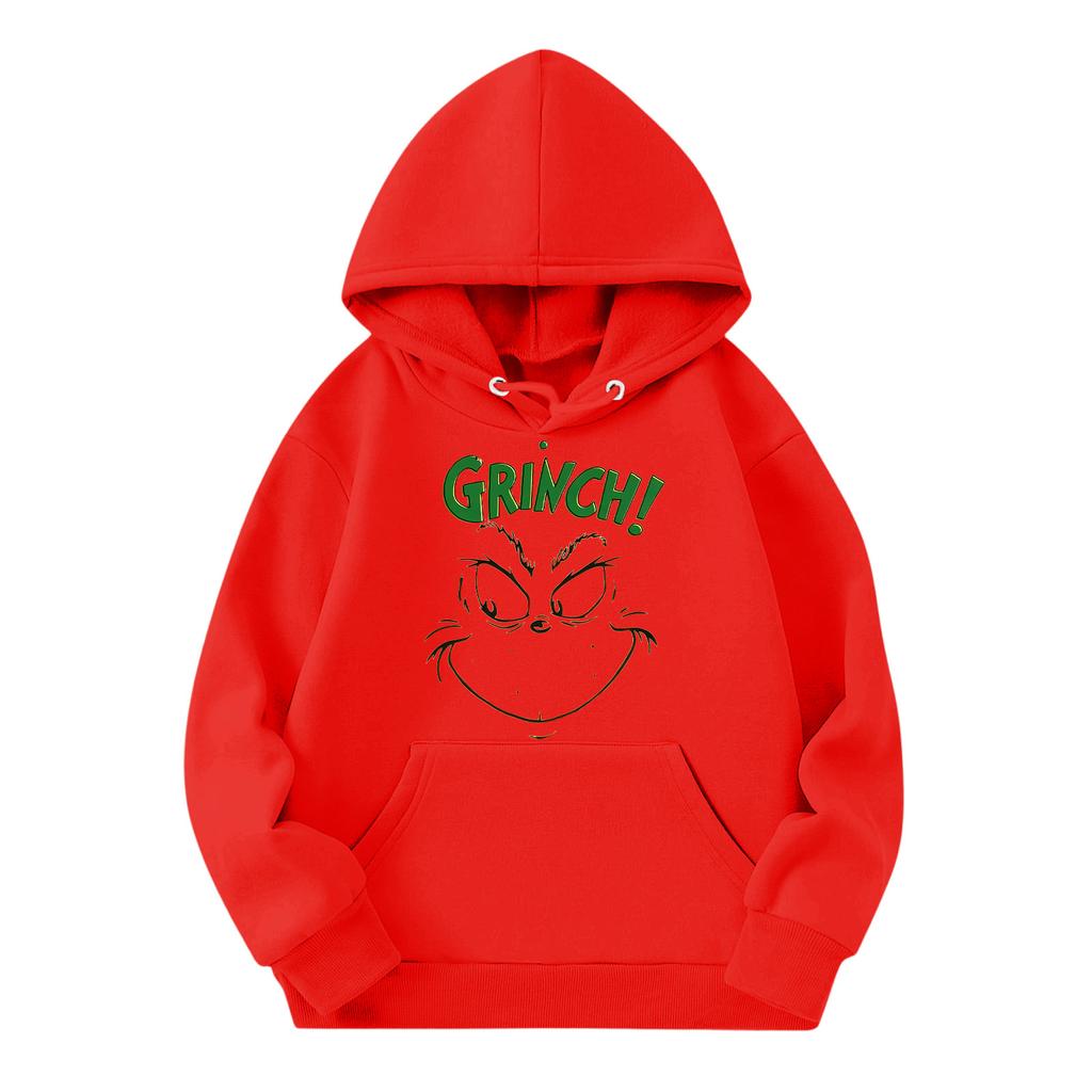 Рождественская детская толстовка с длинным рукавом, легкая повседневная толстовка с капюшоном, свободная, удобная детская толстовка