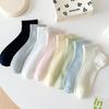 Женские летние тонкие сетчатые дышащие влагоотводящие милые свежие хлопковые носки-подследники
