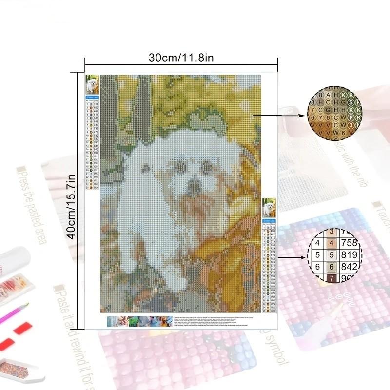 1 шт. 11,8x15,7 дюймов 5D DIY Алмазная картина, милая собака, для взрослых и детей, наборы для вышивания, полные стразы, подарки для домашнего декора ручной работы