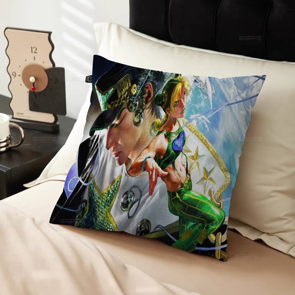 Anime JoJo Bizarre Adventure Retro Anime Cushion Cover Car Throw Pillow Case For Sofa Car Christmas Gift 40x40cm 45x45cm
