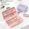 Portable Travel Pill Organizer 7 Compartments Vitamin Container Pill Dispenser  Fish Oils