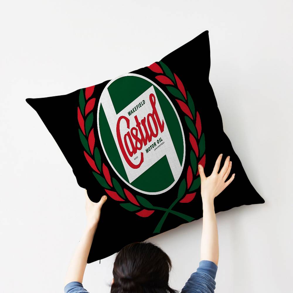 Компания British Petroleum C-Castrol Чехол-подушка Автомобильная Подушка-плед Чехол для Подушки для Дивана Автомобиля Рождественский Подарок 40x40см 45x45см