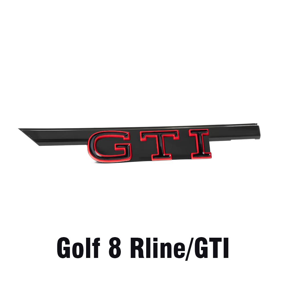 AABIL1 Car GTD GTI Logo Front Grill Emblem Trim Sticker Badge Accessorie For VW Volkswagen GTI Golf8 Polo Passat Mk6 MK7 Tiguan R RLine