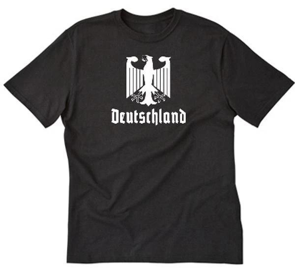 Футболка Германия Deutschland 100% Хлопок Мужские Футболки Топ Смешной Германский Герб Орел Берлин Футболка