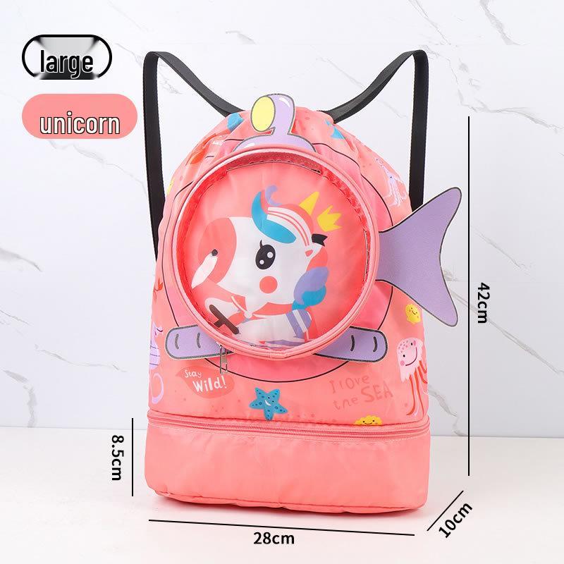 Детский водонепроницаемый рюкзак для плавания: Мужская косметичка и женская пляжная сумка с разделением для сухого/влажного