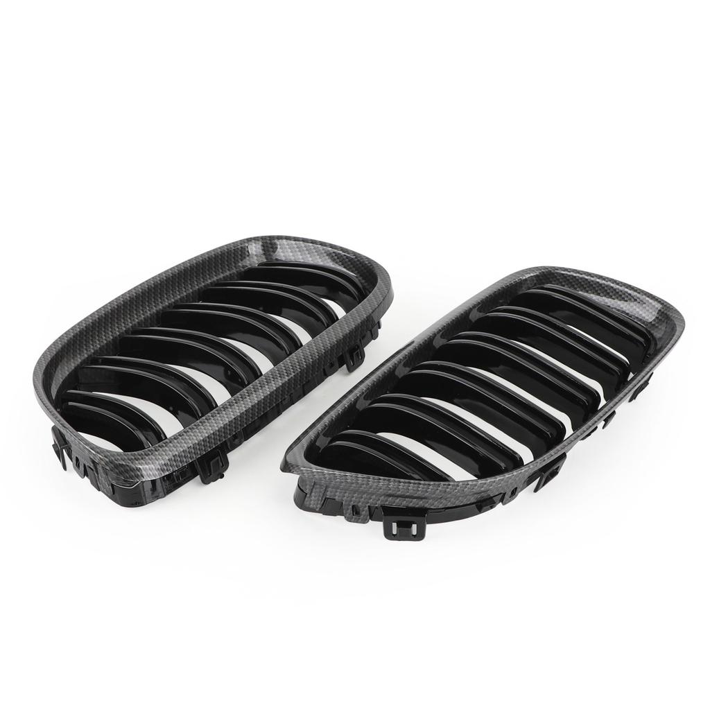 Front Kidney Grill Grilles Carbon Fiber Fit BMW E90/E91 LCI 3 Series 2008-2012