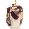 Spring Autumn Winter Shawl Ladies Plaid Triangle Scarf