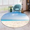 Beach Round Carpet Beautiful Shell Collector Rug Home Bedroom Living Room Decoration Entrance Mat Kitchen Bathroom Anti-Slip Mat