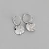 Earrings Accessories Round Disc S925 Sterling Silver Ear Buckle Earrings Women