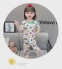 Ice Silk Soft Girls' Short-Sleeve Pajamas - Stylish Korean Summer Sleepwear for Babies